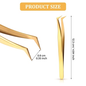 Pince à épiler professionnelle en acier inoxydable durable avec pointe dentelée lisse pour usage en salon, personnalisable - Product Image 2