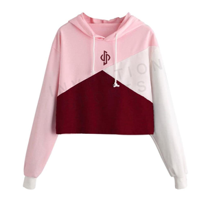 เสื้อครอปผู้หญิงมีฮู๊ด,เสื้อครอปคอตตอน - Product Image 1