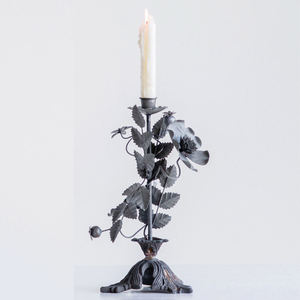 Portavelas de Metal Galvanizado Vintage, Decoración del Hogar, Hecho a Mano, Chaman India - Product Image 5