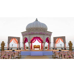 Taj Mahal Mariage Mandap Londres Extérieur Traditionnel Mariage Raj Mahal Mandap Royal Palais de Rajwada Mariage Mandap - Product Image 1