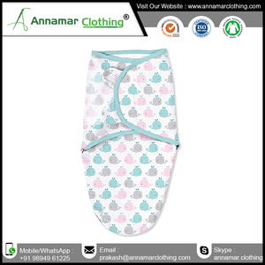 Soft Baby <b>Blankets</b> New Printed Design Baby Adjustable Swaddle Wrap Supplier India - Product Image 3