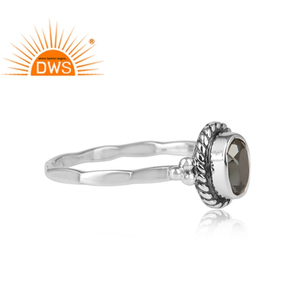 Handmade Pyrite Gemstone Designer Ring Jewelry Wholesaler <b>Oxidized</b> 925 Sterling Silver Girls Ring Jewelry Manufacturer - Product Image 2