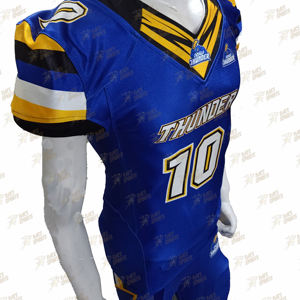 2024 camisetas de fútbol americano hechas a medida, uniformes transpirables de talla grande con nombre y número personalizados, conjuntos de estilo recién llegados - Product Image 6