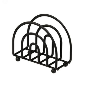 Soporte de lujo para servilletas de Metal y hierro, soporte decorativo para restaurante, color negro, a la venta - Product Image 2