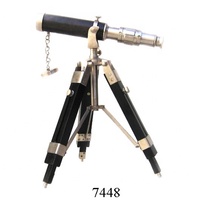 Télescope à double canon en laiton antique, trépied, jumelles marines de haute qualité, télescope sur pied, meilleure qualité