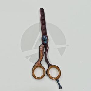 Tijeras de Entresacar Cabello de Peluquería con Mango Elegante y Recubrimiento de Color, 6.5 Pulgadas, Fabricación Profesional en Pakistán - Product Image 2