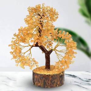 Árbol de la Vida de Cristal de Citrino Natural al por Mayor, Hecho a Mano, Piedra Preciosa, Decoración Feng Shui para el Hogar - Product Image 2