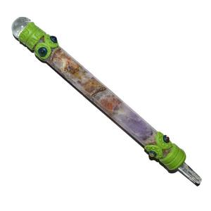 Pierres précieuses tibétaines en améthyste pour la guérison, 100 pièces, baguettes Chakra - Product Image 1