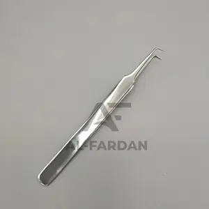 แหนบปลายแหลมทำจากสเตนเลสสตีลแบบญี่ปุ่น90องศากล่องใส่นามบัตรเคลือบเงาสีเงินล้วนพร้อมปลายแหลม - Product Image 1