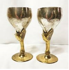 Premium Brass <b>Wine</b> <b>Goblet</b> Handmade Engraved Chalice Vintage Metal Classic Drinking Glass Elegant Barware Wedding Decor Accent - Product Image 1