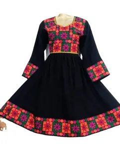 Phong Cách Độc Đáo Banjara Bộ Lạc Dân Tộc Cổ Điển Kuchi Dress, Afghanistan/Pakistan Kuchi Đảng Truyền Thống Đa Màu Dress Kochi Dress