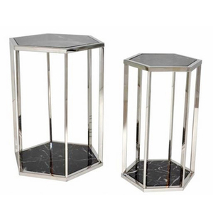 Hexagonal <b>Marble</b> <b>Side</b> <b>Table</b> High Quality Antique Unique Hotel Home Room Wedding Restaurant Made In India Hot Selling Export 2023 - Product Image 6