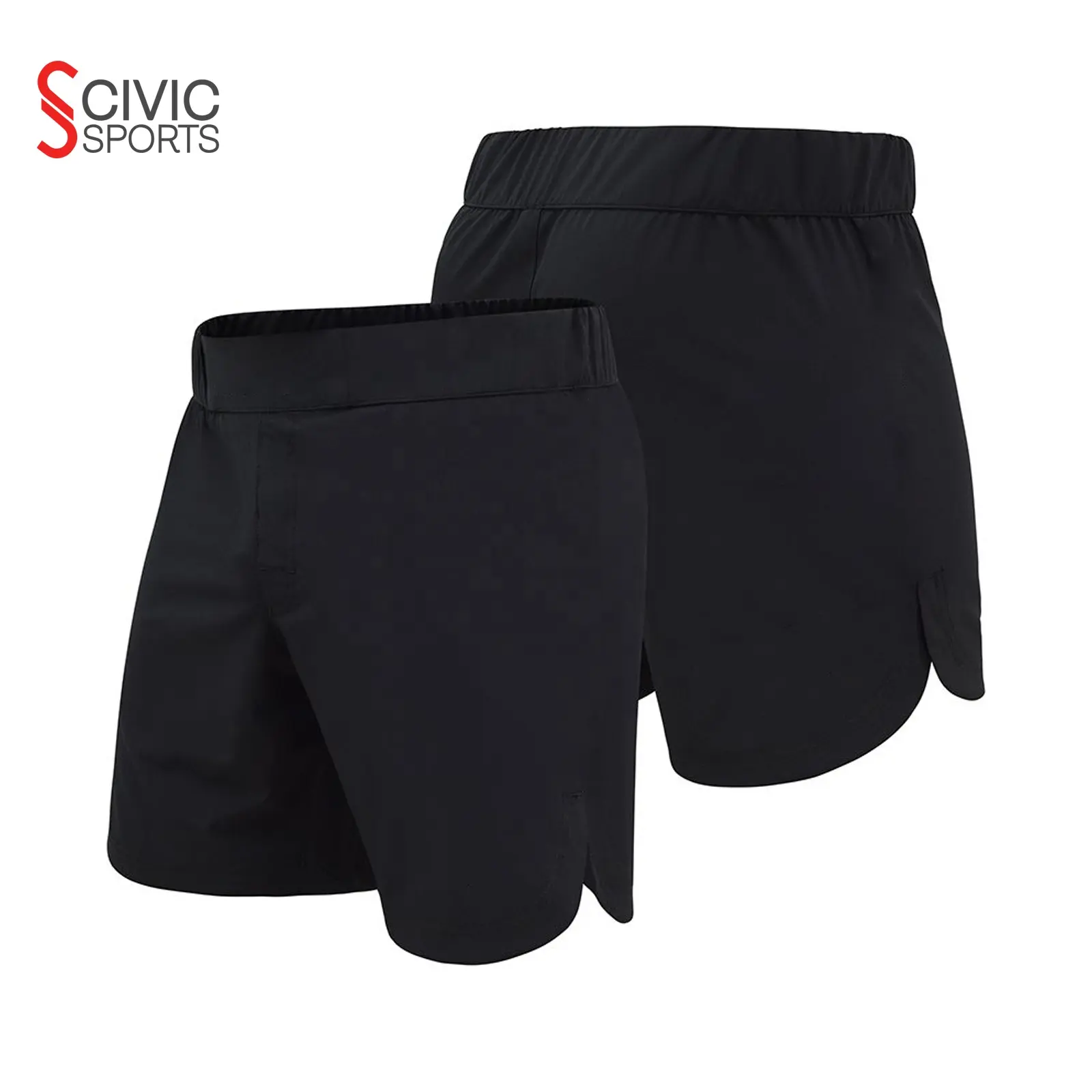 Pantalones cortos personalizados para artes marciales, ropa de boxeo, Kick Boxing, Fitness, Mma, con Logo personalizado, color negro, venta al por mayor