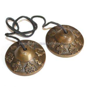 Tingsha en Bronze de haute qualité avec un Design Unique, Manjira en Bronze fait à la main en couleur, articles d'art tibétain - Product Image 6