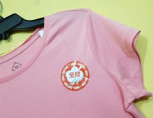 T-shirt manches courtes et col rond pour femme, expédié du Bangladesh, prix d'usine, 100% - Product Image 3