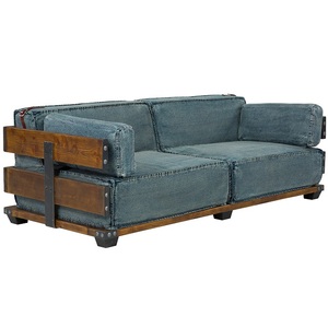 Sofá de Mezclilla de Alta Calidad al Mejor Precio, Muebles de Sala Tapizados en Mezclilla Premium, Sofá de Diseño Moderno, Cómodo y Elegante - Product Image 1