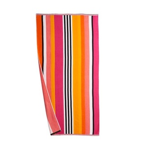Serviette de plage en coton biologique jacquard à rayures, grande taille 90 x 182 cm, personnalisable avec logo, haute qualité, certifiée GOTS, vente en gros - Product Image 6