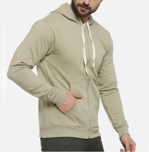 Venta al por mayor sudaderas con capucha personalizadas Full Zip Hoody de alta calidad Unisex Sudaderas con capucha de lana en blanco Hombres - Product Image 2