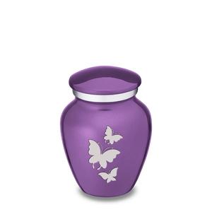 Urna pequeña de metal azul con diseño de fuego de cremación grabado para cenizas humanas o de mascotas, Material de latón, suministros funerarios, decoración - Product Image 2