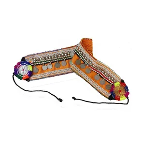 पारंपरिक भारतीय दस्तकारी प्राचीन आदिवासी बंजारा बेल्ट, आदिवासी कमर बेल्ट पेट नर्तकी सामान
