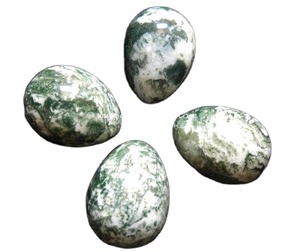 Artesanías de piedra semipreciosa, huevos de piedras preciosas curativas, piedras preciosas curativas, huevos de ágata de árbol indio, artesanía de piedra curativa reiki - Product Image 1