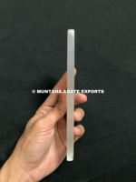 Magnifique Barre Rectangulaire Gravée Phases de Lune Blanches Qualité Supérieure Cadeau en Cristal Muntaha Agate Exports Vente en Gros Technique Mosaïque