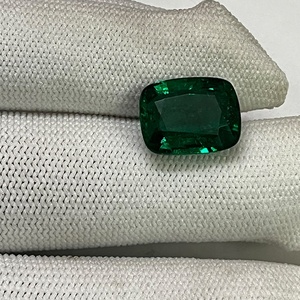 Non traitées Zambienne Emerald Naturel Lâche 11.16 Cts Pierres Précieuses de Grande Taille Bijoux De Production Profonde Vert Vif Excellente Coupe - Product Image 5