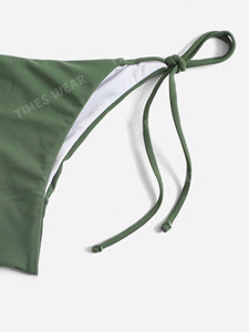 Maillot de bain d'été sexy de luxe pour femmes Bikini licou à cordon imprimé de logo personnalisé pour adultes - Product Image 4