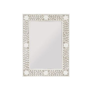 Marco de Espejo Antiguo para Sala de Estar con Incrustaciones de Hueso en Madera Sólida de Calidad Superior - Product Image 1