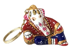 Metal Meenakari Ganesha Keychain God of Fortune Indian Elephant Metal <b>Key</b> <b>Ring</b> Bag <b>Car</b> <b>Key</b> Chain metal ganesha <b>key</b> chain - Product Image 2