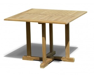 Teak Square Solid Wood Modern Outdoor Dining <b>Table</b> Durable Design - Product Image 3