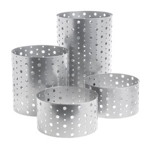 Ensemble de rehausseurs ronds en métal en acier inoxydable, 3 pièces - Product Image 2