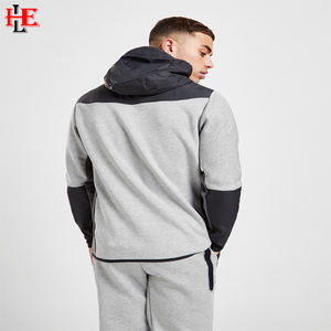 Sudaderas lisas personalizadas de alta calidad de tela de hombre bordada con cremallera clásica de manga larga con capucha de diseñador de talla grande para invierno - Product Image 4