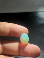 Opale d'Éthiopie naturelle non traitée de haute qualité, forme ovale, 4,70 carats, pierre précieuse en vrac, taille cabochon, certifiée IGI, jeu de couleurs multicolores
