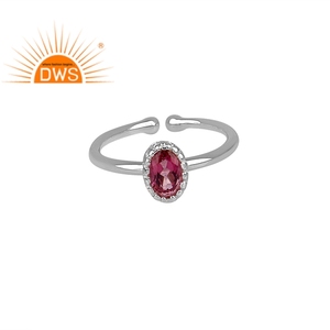 Ensemble de pierres précieuses opales roses naturelles, fait à la main, argent 925, forme ovale, couronne, bijoux, vente en gros, offre spéciale - Product Image 1