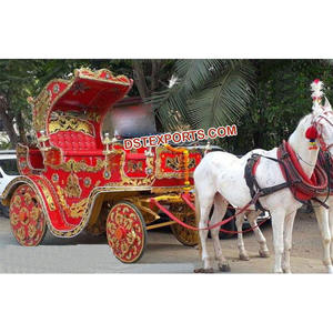 Chariot et brouette traditionnels indiens de mariage Bahubali, design Maharaja, en bois traité, portables, en vente - Product Image 1