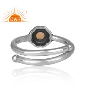 Round Adjustable Shank <b>Ring</b> Fire Ethiopian <b>Ring</b> Supplier Oxidized Jewelry Solid 925 Sterling <b>Silver</b> Jewelry Wholesaler - Product Image 4