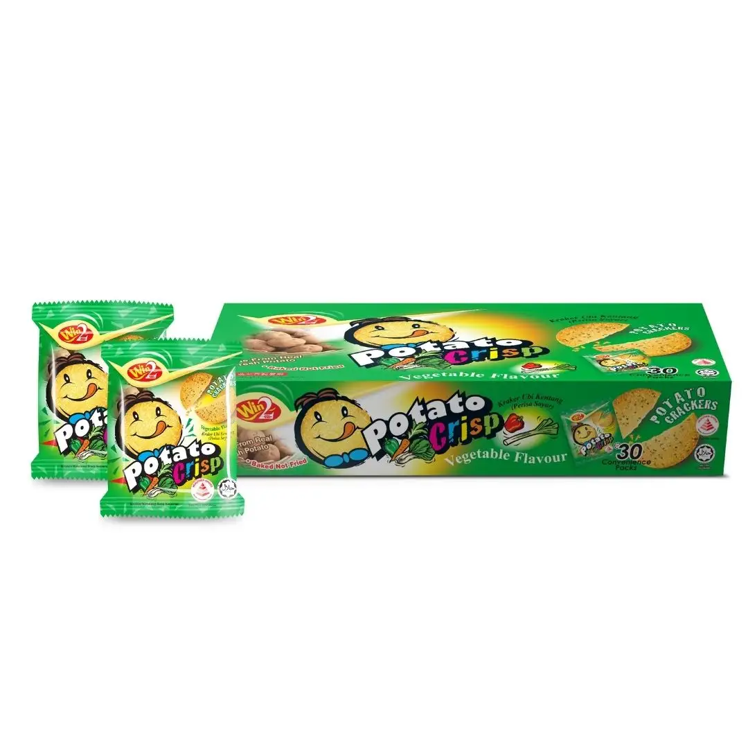 Win2 Brand Potato Crisp Cracker Vegetable Flavour 600g