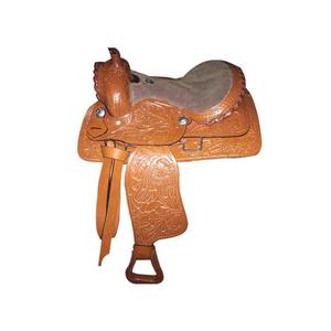 Selle occidentale faite à la main en cuir véritable - Product Image 4