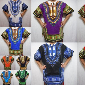 Dashiki Top Shirt Tribal African Boho Mujeres Caftan Hippie Hombres Blusa S M L XL 1X Caftan Hippie Boho Vestido Kimono Tallas grandes Camisa - Product Image 2