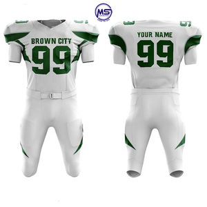 Uniformes de fútbol americano personalizado para jóvenes, aparejos de sarga bordados y sublimados - Product Image 3