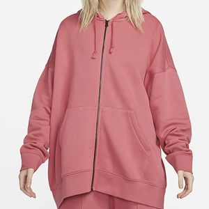 Vente en gros Sweat à capuche respirant à manches longues surdimensionné avec logo personnalisé Sweats à capuche zippés grande taille été automne hiver printemps décontracté - Product Image 2
