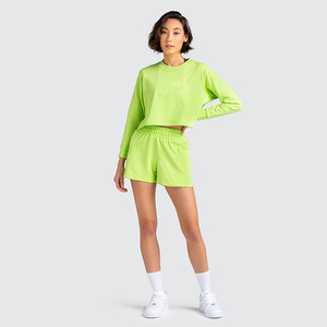 Ensemble deux pièces pour femmes, chemise et Short, avec Logo personnalisé, vêtements courts élastiques de Yoga, - Product Image 2