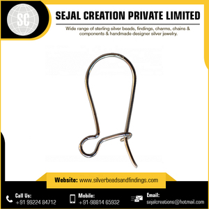 Ganchos para pendientes de plata esterlina, accesorios y componentes de joyería Earwire a la venta - Product Image 3