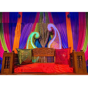 ชุดแต่งงานที่มีสีสัน Mehandi เวทีงานแต่งงาน Paisley Mehandi เวทีแต่งงาน - Product Image 1
