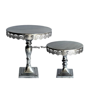 Support de gâteau en fil de fer support de gâteau de fantaisie de concepteur décoratif de mariage à la main excellente qualité en gros support de gâteau en métal - Product Image 4