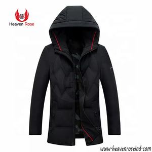 Parka acolchada personalizada para hombre, chaqueta cálida de invierno con capucha a prueba de viento para exteriores, abrigo informal grueso aislado al por mayor - Product Image 3