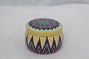 Bougie parfumée Caro Tin Wax gris clair, décoration de luxe personnalisée pour la maison - Product Image 5