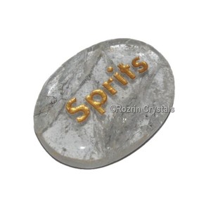 Best Value of Crystal Quartz Engraved <b>Spirit</b> Word Healing Stone : Crystal Quartz Engraved <b>Spirit</b> Word Healing Stone For Sale - Product Image 1