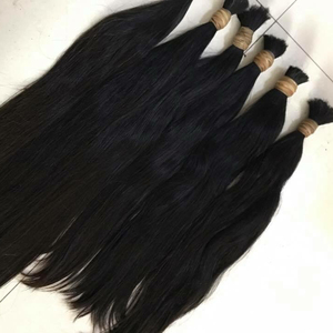 Extensiones de cabello alineado con cutícula virgen India real pura Extensiones de cabello humano de alta calidad de origen indio del Sur - Product Image 1